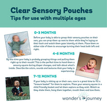 Load image into Gallery viewer, Clear sensory pouch with styrofoam beads - Wonder&#39;s Journey
