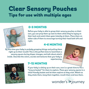 Clear sensory pouch with round sequins - Wonder's Journey