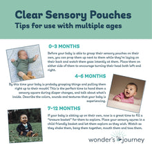 Load image into Gallery viewer, Clear sensory pouch with rubber bands - Wonder&#39;s Journey

