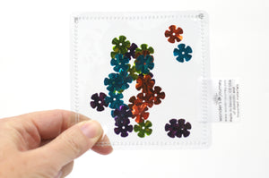 Clear sensory pouch with flower sequins - Wonder's Journey