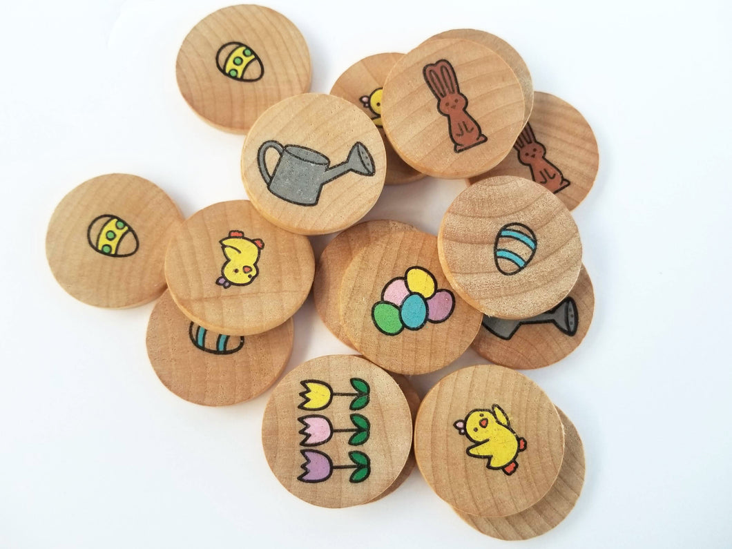 Easter wooden matching game - Wonder's Journey