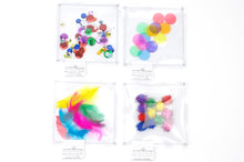 Load image into Gallery viewer, Set of Four Clear Sensory Pouches- set B - Wonder&#39;s Journey
