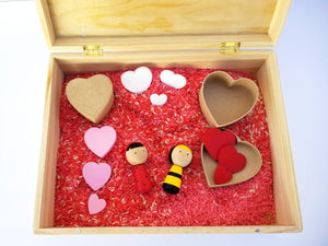 Valentine's day sensory box with tools - Wonder's Journey