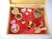 Load image into Gallery viewer, Valentine&#39;s day sensory box with tools - Wonder&#39;s Journey
