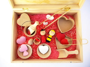 Valentine's day sensory box with tools - Wonder's Journey