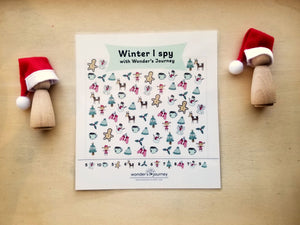 Winter I spy card with marker - Wonder's Journey