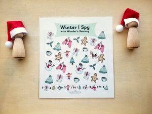 Winter I spy card with marker - Wonder's Journey