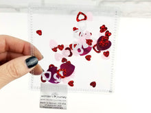 Load image into Gallery viewer, Hearts Clear Sensory Pouches - Wonder&#39;s Journey
