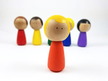 Load image into Gallery viewer, Rainbow peg doll set - Wonder&#39;s Journey
