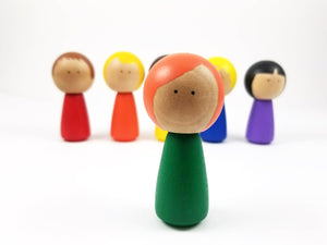 Rainbow peg doll set - Wonder's Journey