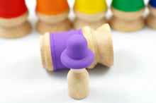 Load image into Gallery viewer, Cowboy color matching peg dolls - Wonder&#39;s Journey
