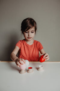 Valentine's Day Montessori Egg and Cup puzzle - Wonder's Journey